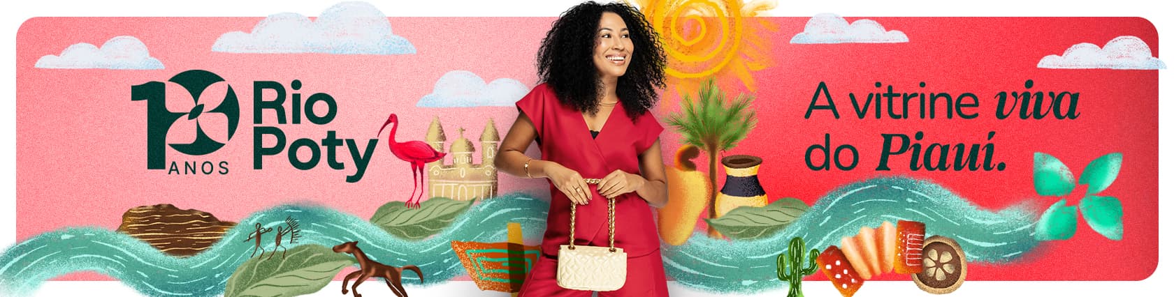 Imagem de banner da novidade Shopping Rio Poty 10 anos. A vitrine viva do PiauÍ