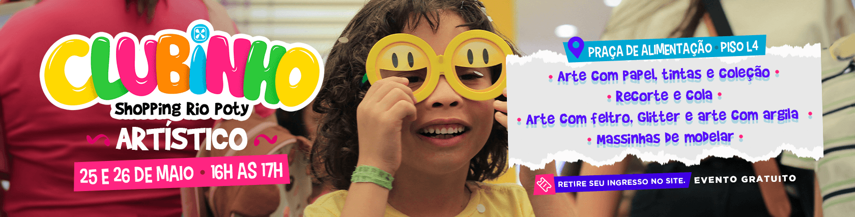 Imagem de banner da novidade Clubinho Artísitico