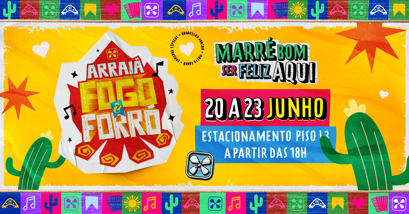 Imagem de banner da novidade Arraiá Fogo e Forró